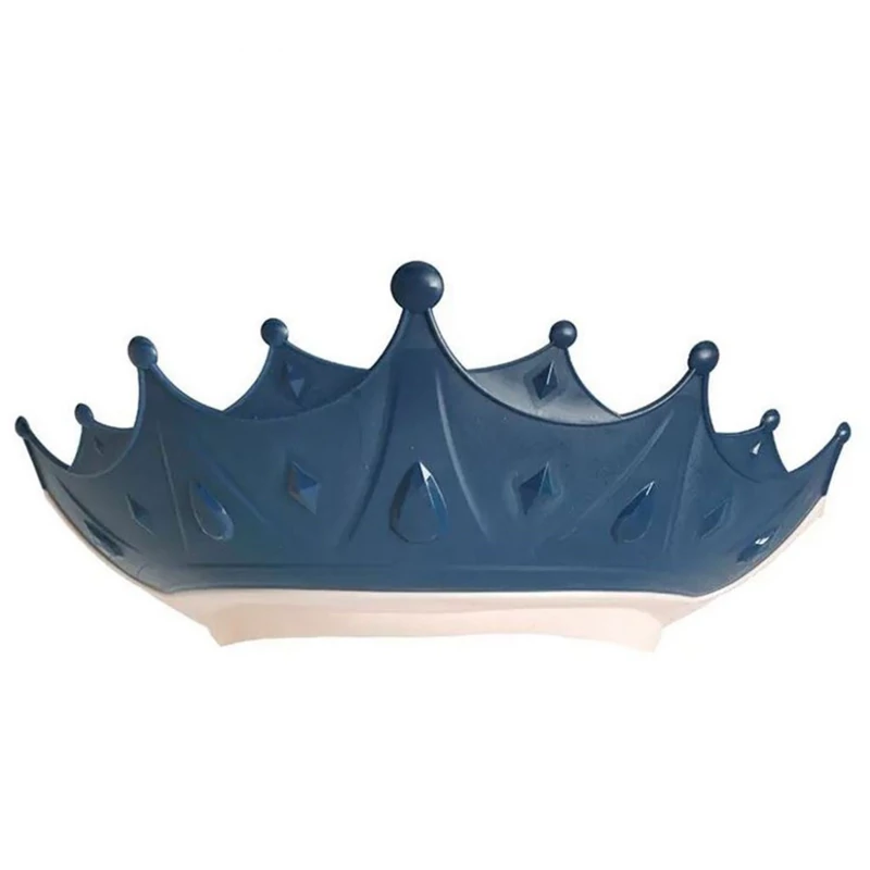 کلاه حمام نوزاد و کودک سیلیکونی طرح تاج رنگ سورمه ای